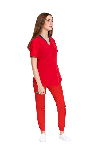 CONJUNTOS COLOR ROJO CON PANT JOGGER DAMA EV-02-04-16-20-30