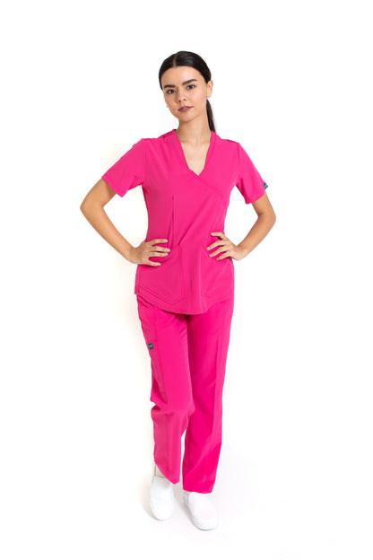 Conjunto SET Filipina y Pantalón EV-02 Muñin REPELENTE A FLUIDOS-Color FANDANGO Dama-Ana Isabel Uniformes