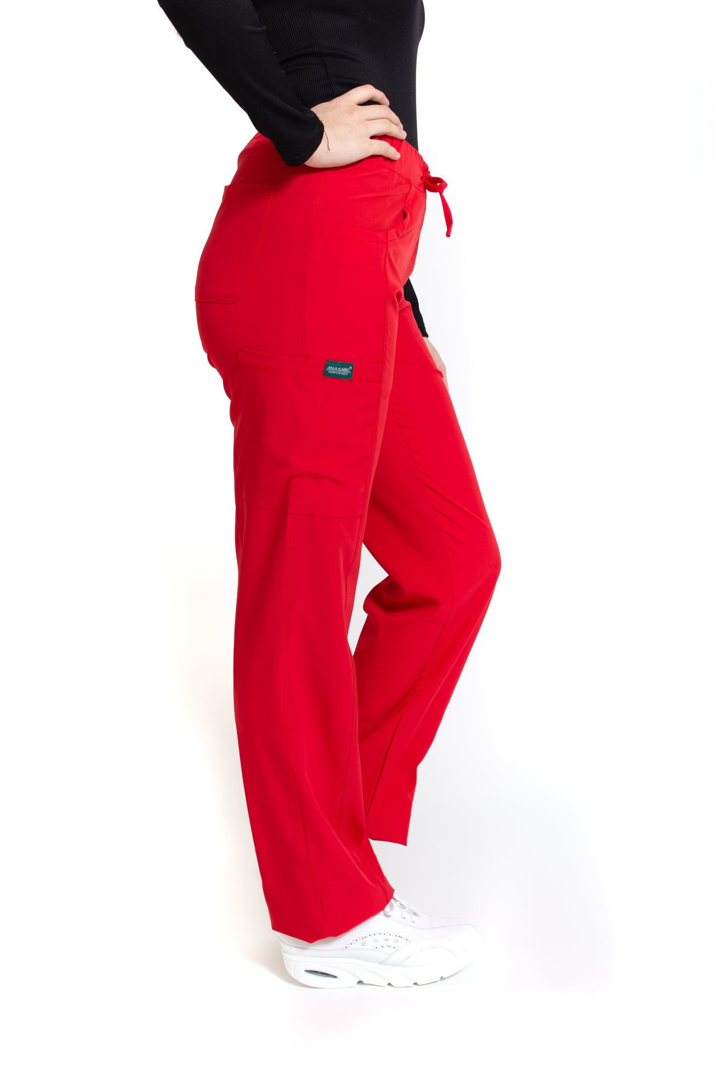 Conjunto SET Filipina y Pantalón EV-30 Paola con Cierre REPELENTE A FLUIDOS-Color Rojo Dama-Ana Isabel Uniformes