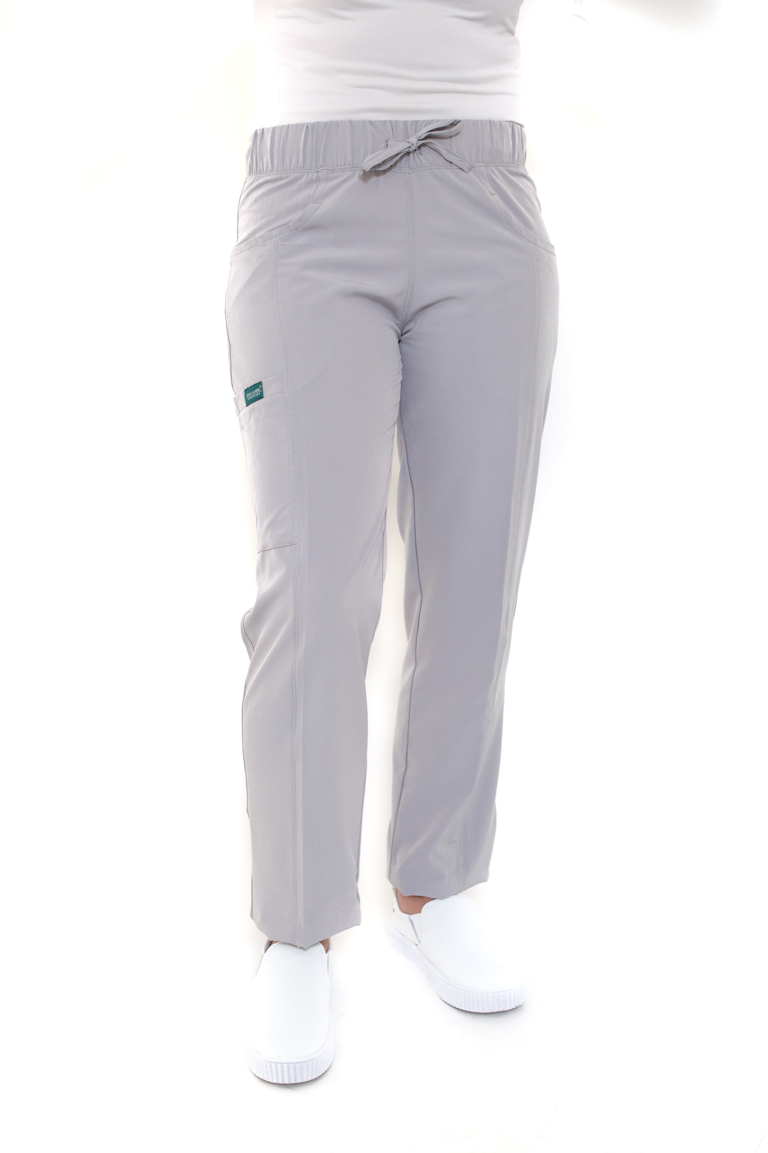 Conjunto SET Filipina y Pantalón EV-02 Muñin REPELENTE A FLUIDOS-Color GRIS Dama-Ana Isabel Uniformes
