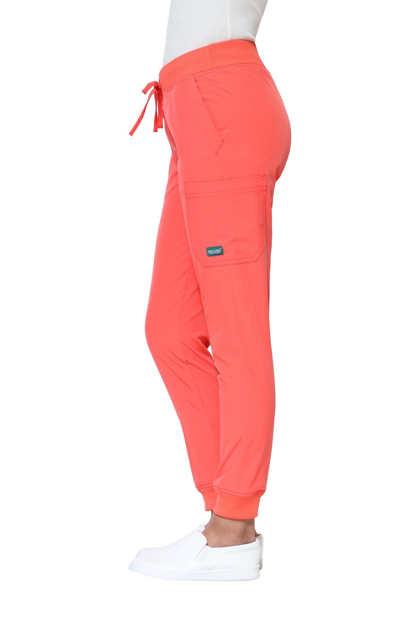Conjunto SET Filipina y Pantalón JOGGER EV-18 CANDY REPELENTE A FLUIDOS-Color Durazno/Lima Dama-Ana Isabel Uniformes