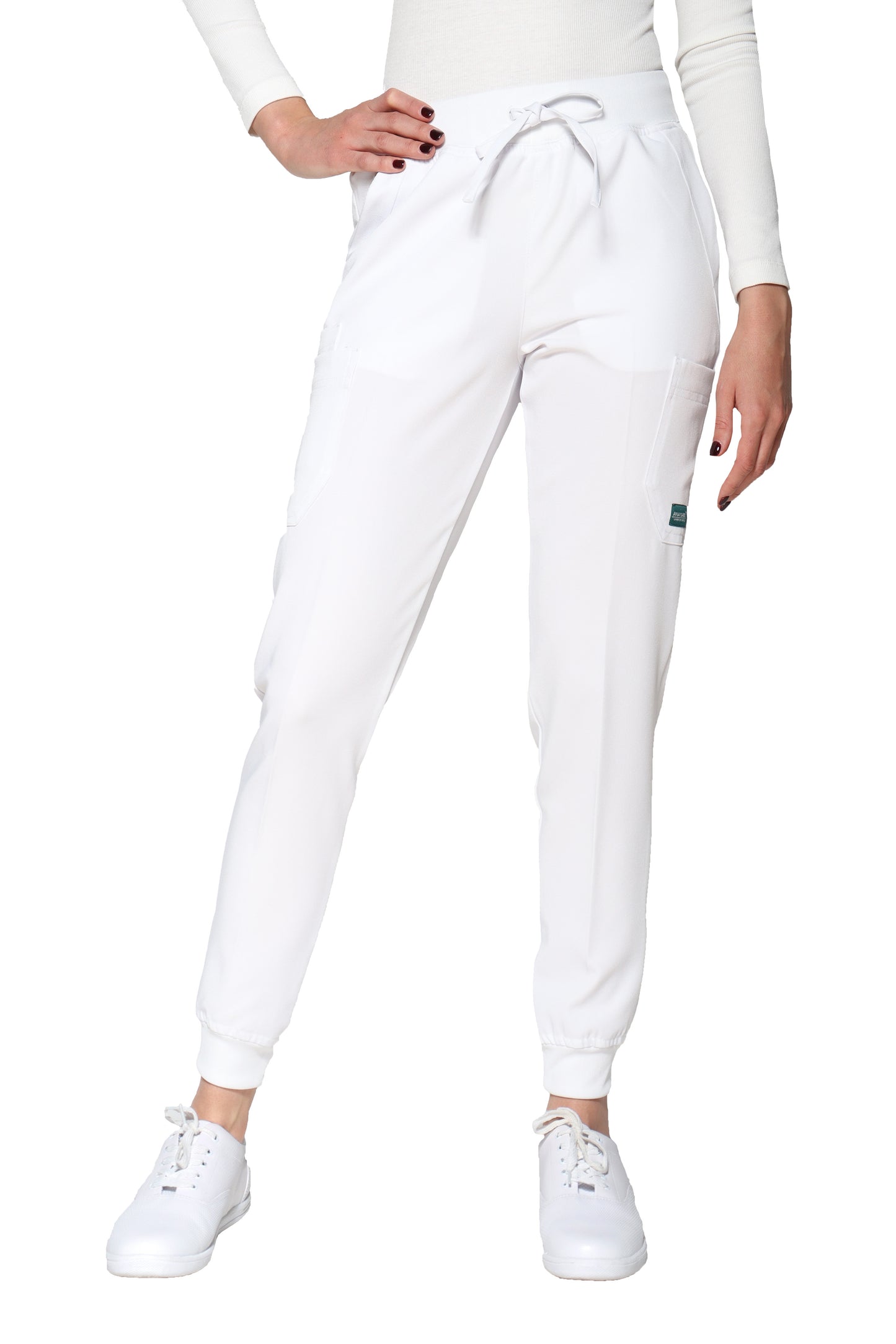 Conjunto SET Filipina MANGA LARGA y Pantalón JOGGER EV-16 Tatita REPELENTE A FLUIDOS-Color BLANCO Dama-Ana Isabel Uniformes