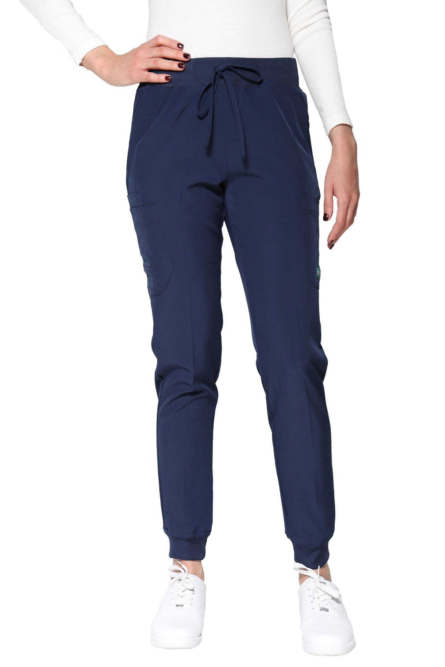 Conjunto SET Filipina MANGA LARGA y Pantalón JOGGER EV-16 Tatita REPELENTE A FLUIDOS-Color MARINO Dama-Ana Isabel Uniformes
