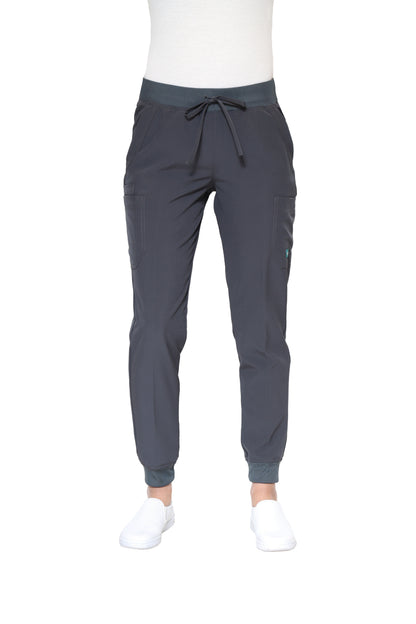 Conjunto SET Filipina y Pantalón JOGGER EV-04 Tatita REPELENTE A FLUIDOS-Color ESTAMPADO DINOSAURIOS con PANT JOGGER PEWTER Dama-Ana Isabel Uniformes