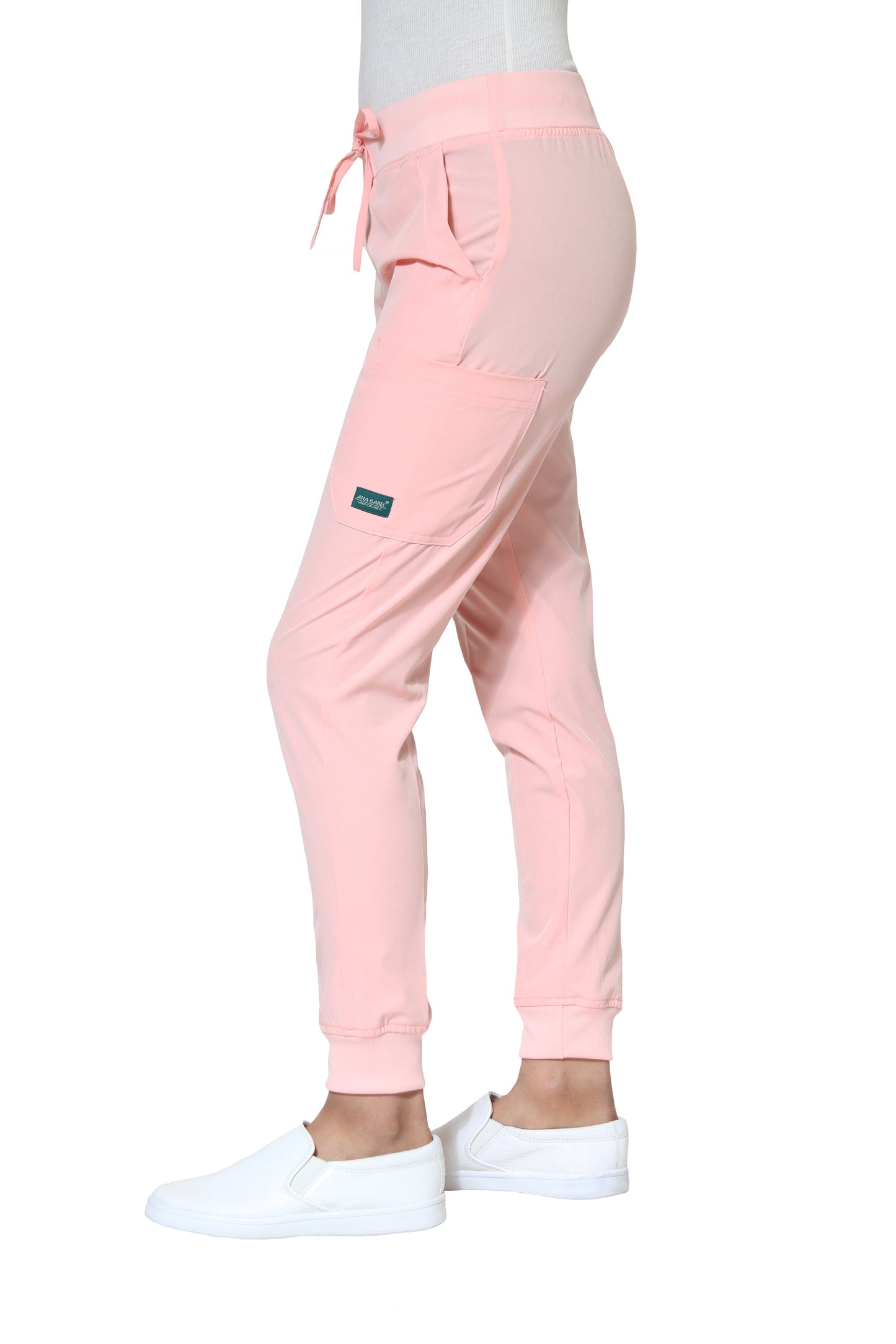Conjunto SET Filipina y Pantalón JOGGER EV-04 Tatita REPELENTE A FLUIDOS-Color ROSA PASTEL Dama-Ana Isabel Uniformes