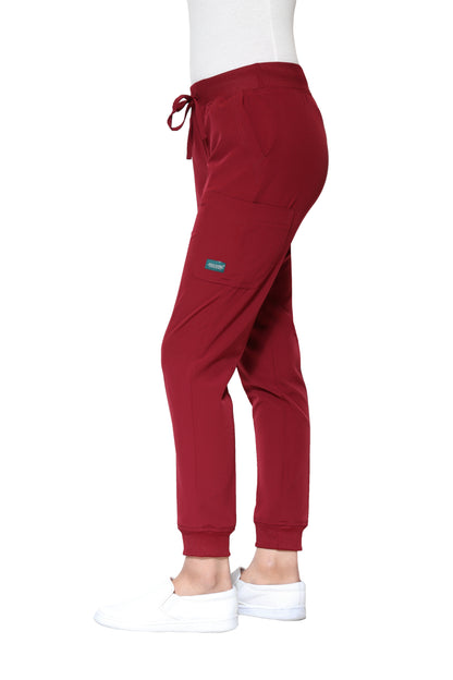 Pantalón Pant JOGGER EV-125 REPELENTE A FLUIDOS-Color VINO Dama-Ana Isabel Uniformes