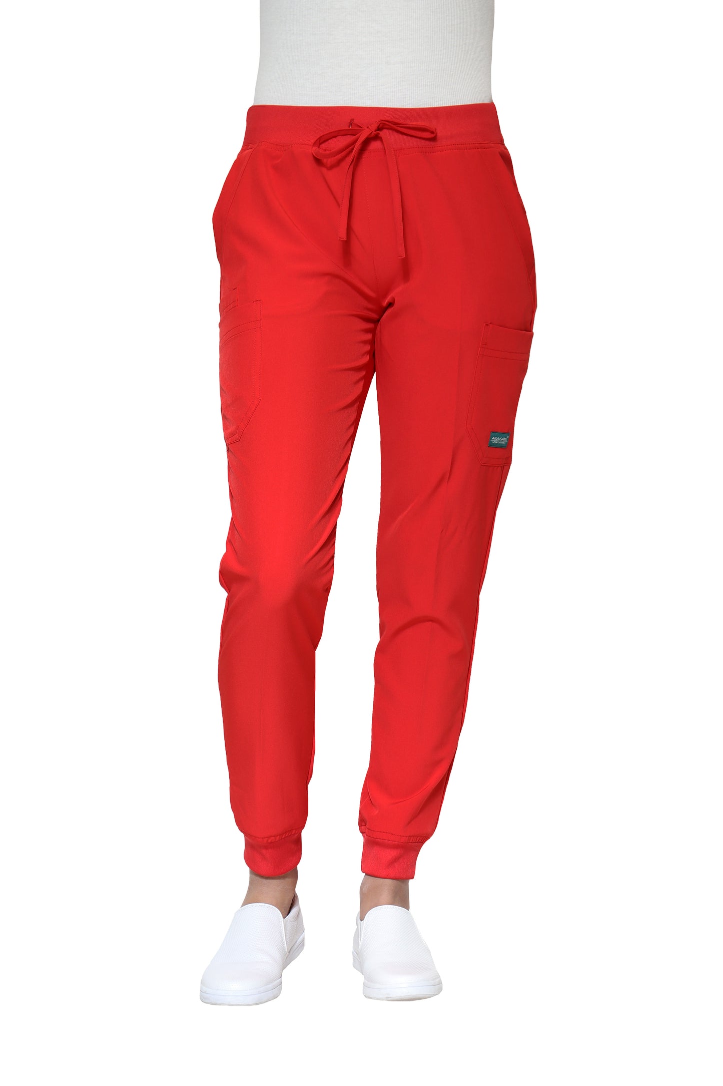 Conjunto SET Filipina y Pantalón JOGGER EV-04 Tatita REPELENTE A FLUIDOS-Color ROJO Dama-Ana Isabel Uniformes