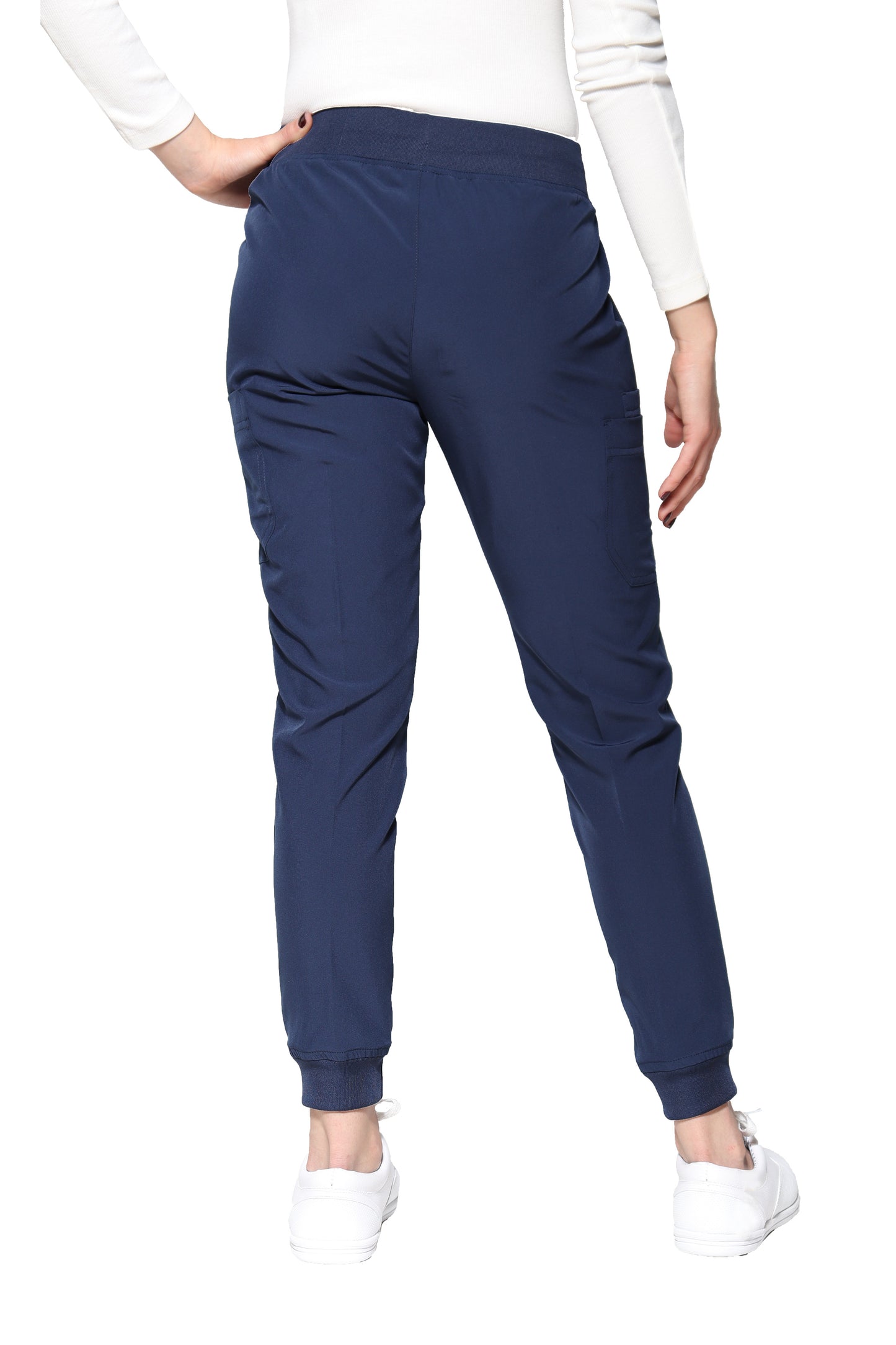 Conjunto SET Filipina y Pantalón JOGGER EV-04 Tatita REPELENTE A FLUIDOS-Color VERDE/MARINO con PANT JOGGER MARINO Dama-Ana Isabel Uniformes
