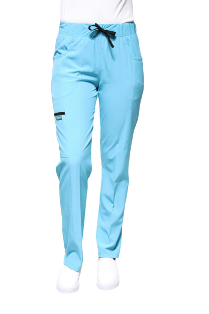 Conjunto SET Filipina y Pantalón EV-18 CANDY REPELENTE A FLUIDOS-Color Aqua/Negro Dama-Ana Isabel Uniformes