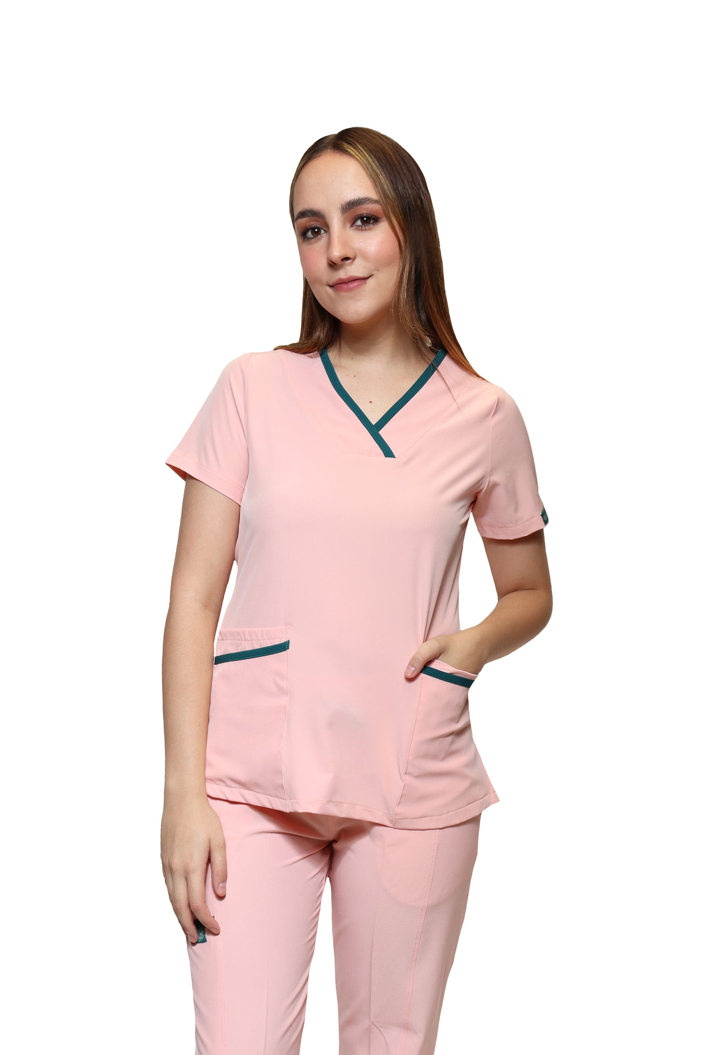 Conjunto SET Filipina y Pantalón JOGGER EV-18 CANDY REPELENTE A FLUIDOS-Color  Pastel/Pasto Dama-Ana Isabel Uniformes
