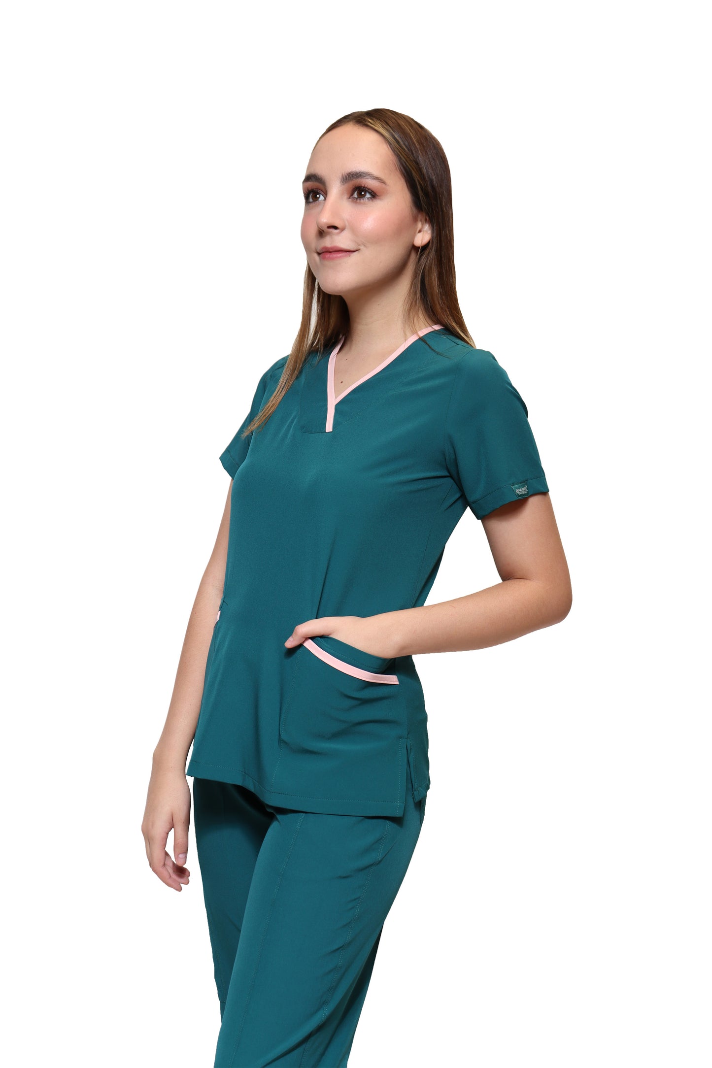 Filipina Top EV-18 Candy REPELENTE A FLUIDOS-Color PASTO/PASTEL Dama-Ana Isabel Uniformes