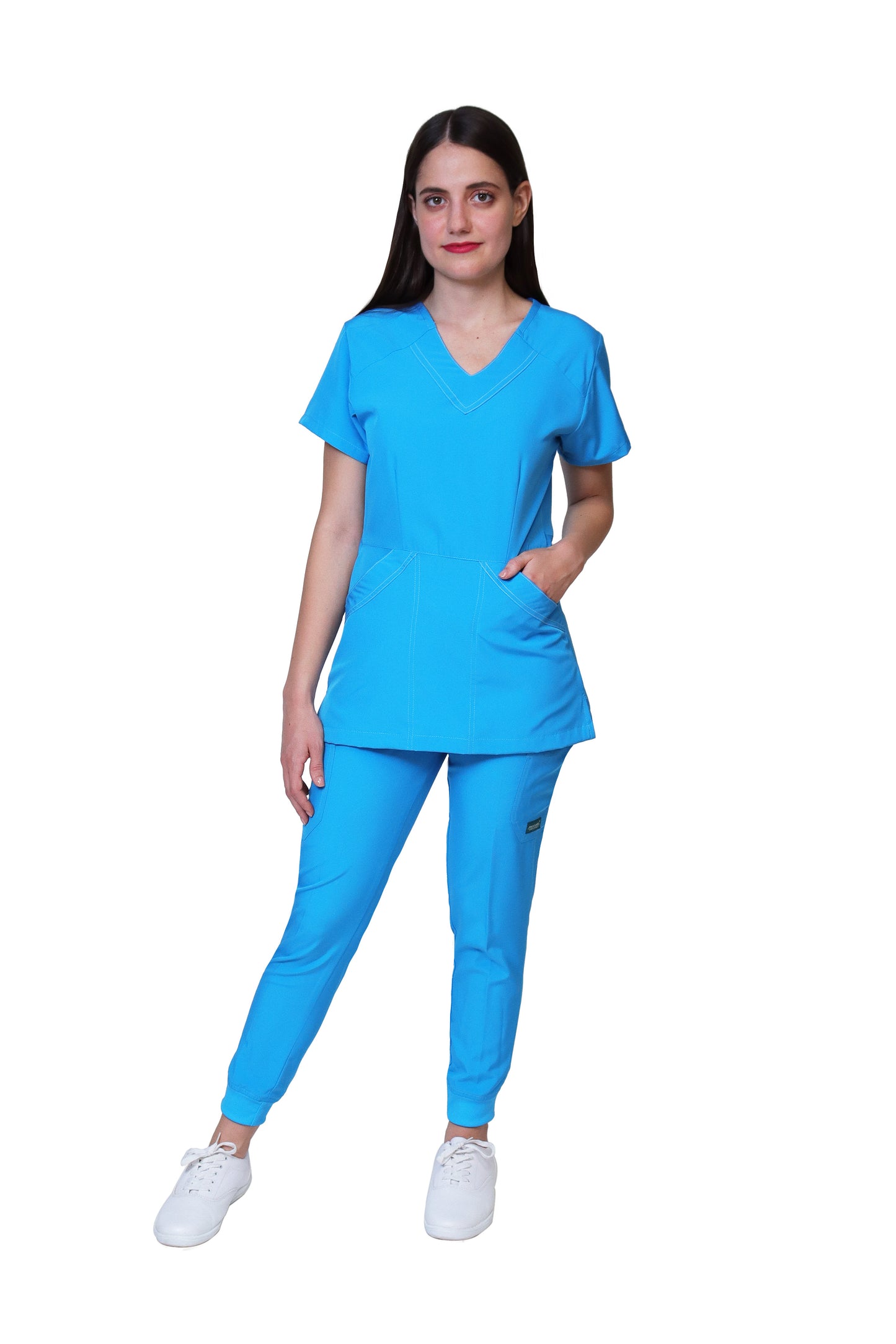 CONJUNTO TURQUESA CON PANT JOGGER DAMA EV-23