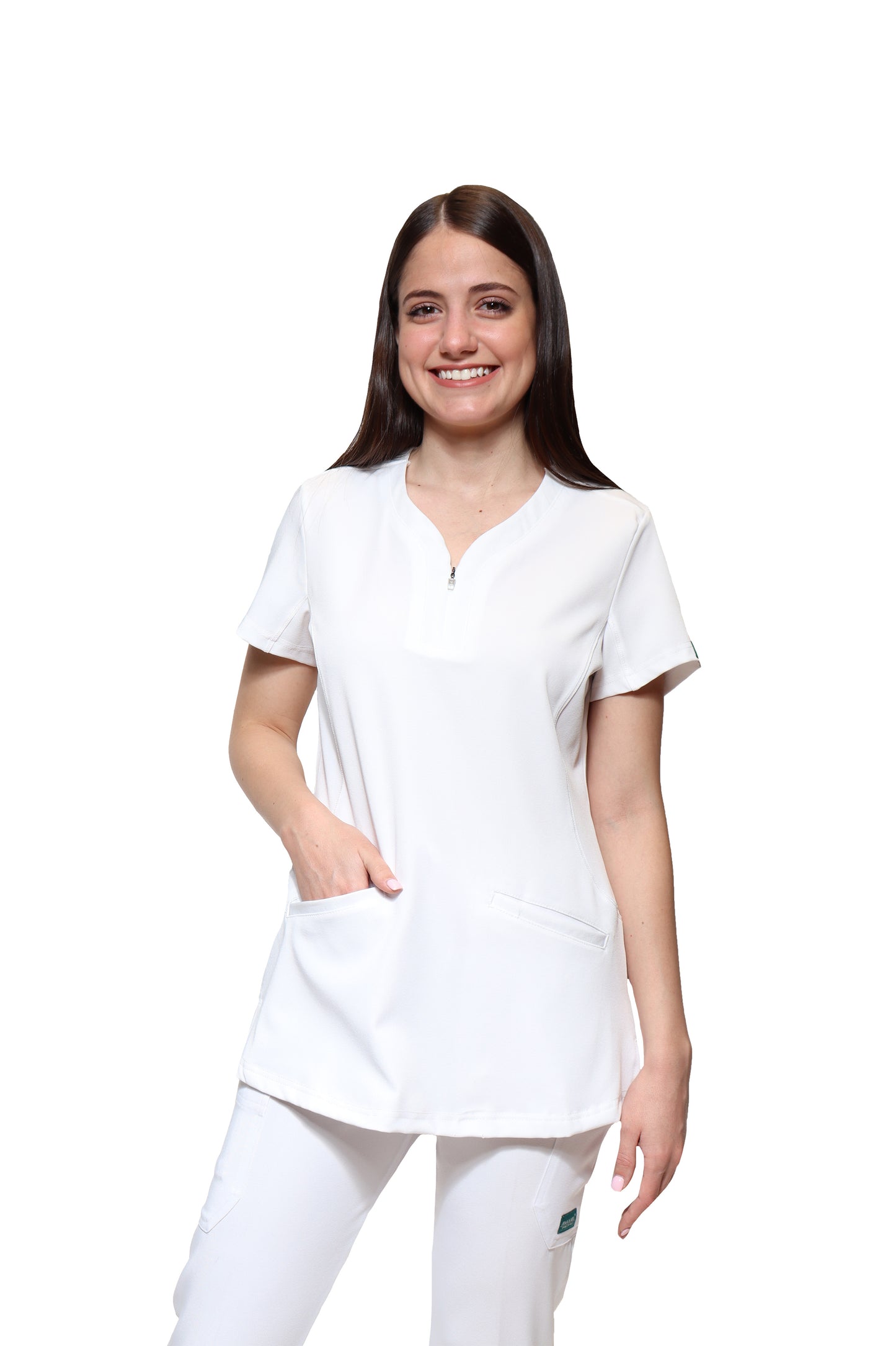 Filipina Top EV-30 Paola REPELENTE A FLUIDOS-Color BLANCO Dama-Ana Isabel Uniformes