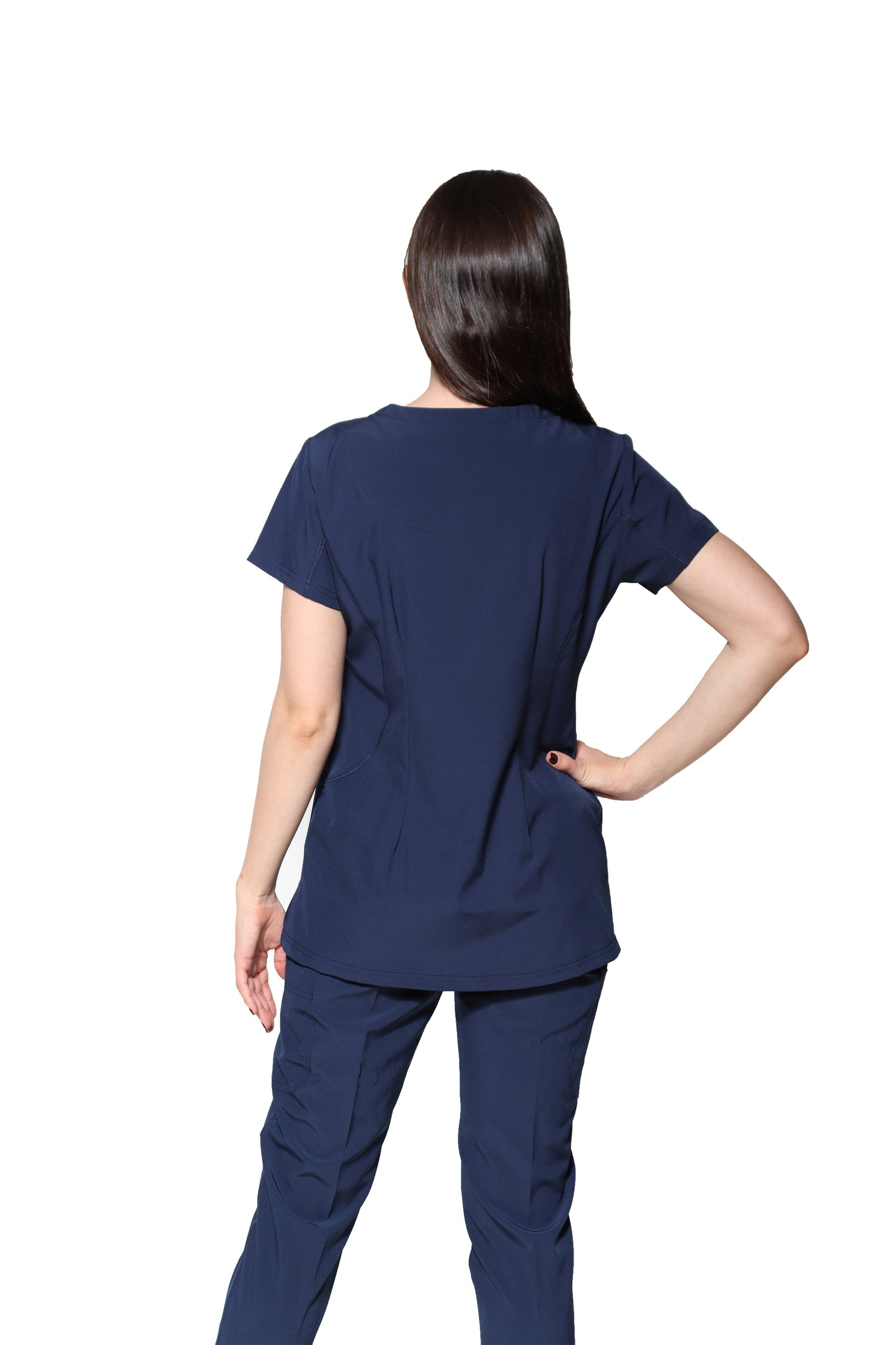 Conjunto SET Filipina y Pantalón EV-30 Paola con Cierre REPELENTE A FLUIDOS-Color Marino Dama-Ana Isabel Uniformes