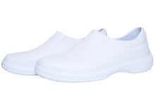 Cargar imagen en el visor de la galería, Calzado HA-6321-Zapato de Caballero ZUECO tipo MOCASIN -Color Blanco y Negro- Hassan Uniformes
