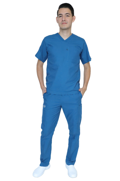Conjunto SET Filipina y Pantalón HA-25 -Color CARIBE- HOMBRE-HASSAN Uniformes