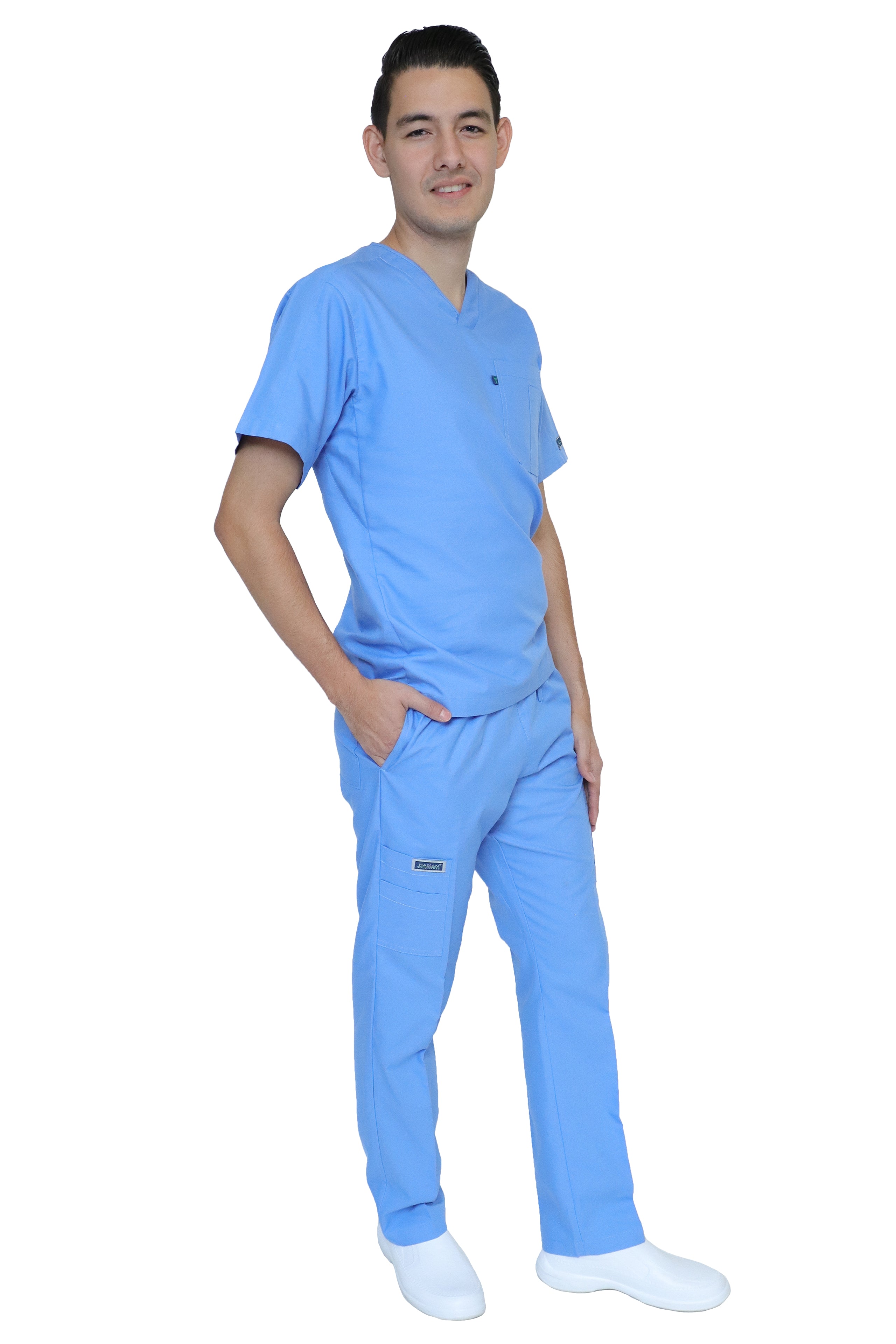 Conjunto SET Filipina y Pantalón HA-25 -Color FRANCIA- HOMBRE-HASSAN Uniformes