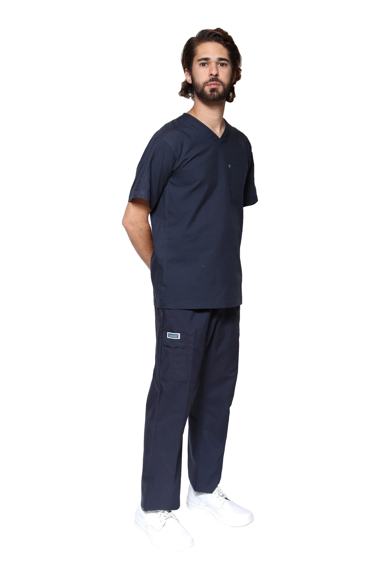 Conjunto SET Filipina y Pantalón HA-25 -Color MARINO- HOMBRE-HASSAN Uniformes
