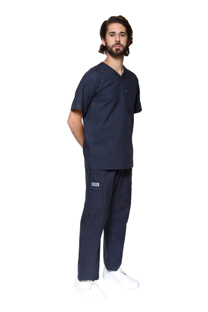 Conjunto SET Filipina y Pantalón HA-25 -Color MARINO- HOMBRE-HASSAN Uniformes
