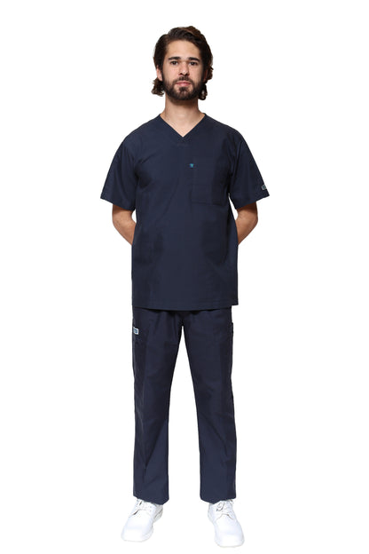 Conjunto SET Filipina y Pantalón HA-25 -Color MARINO- HOMBRE-HASSAN Uniformes