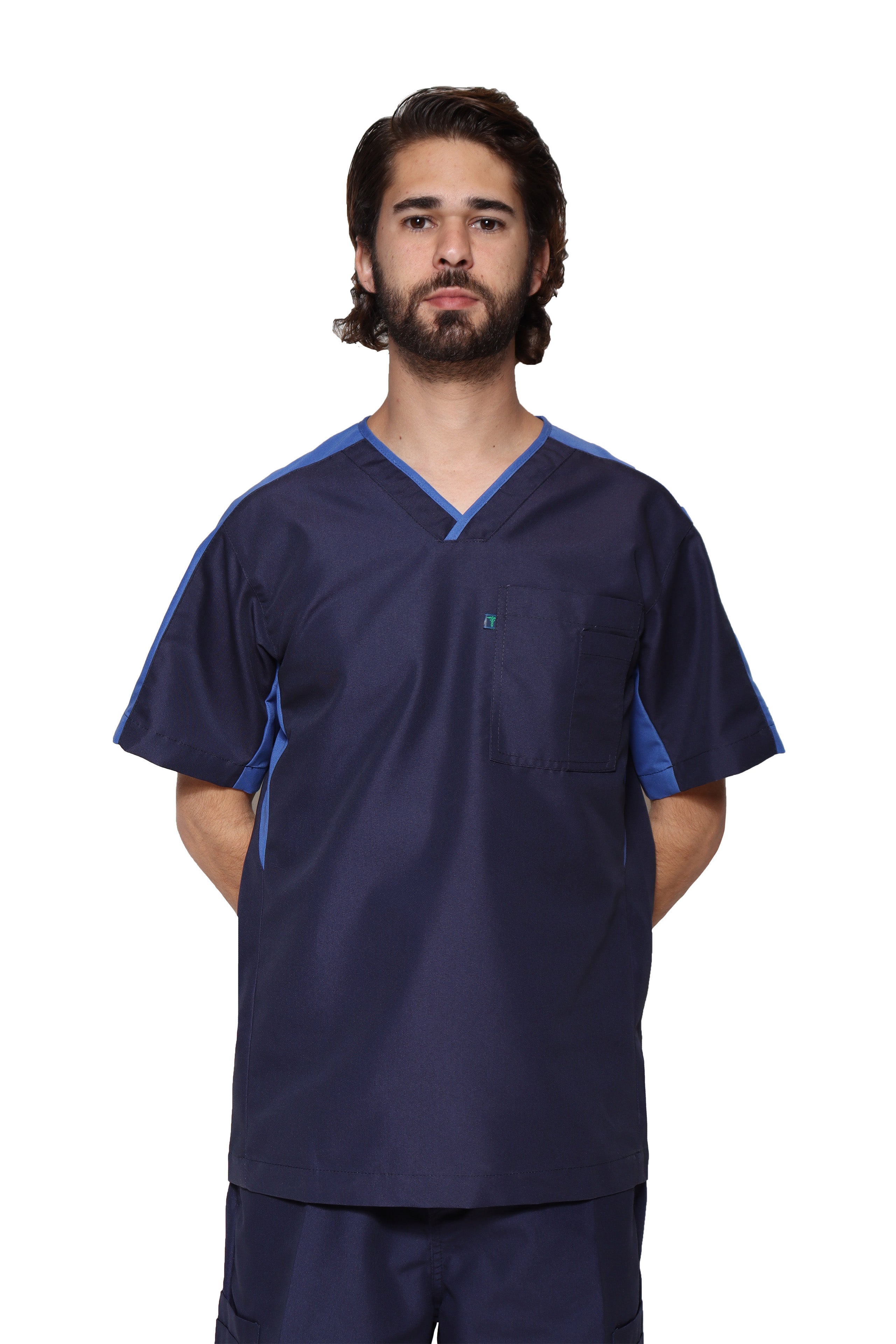 Filipina HA-25T-TELA SPORT-Color MARINO/REY-HOMBRE-HASSAN Uniformes