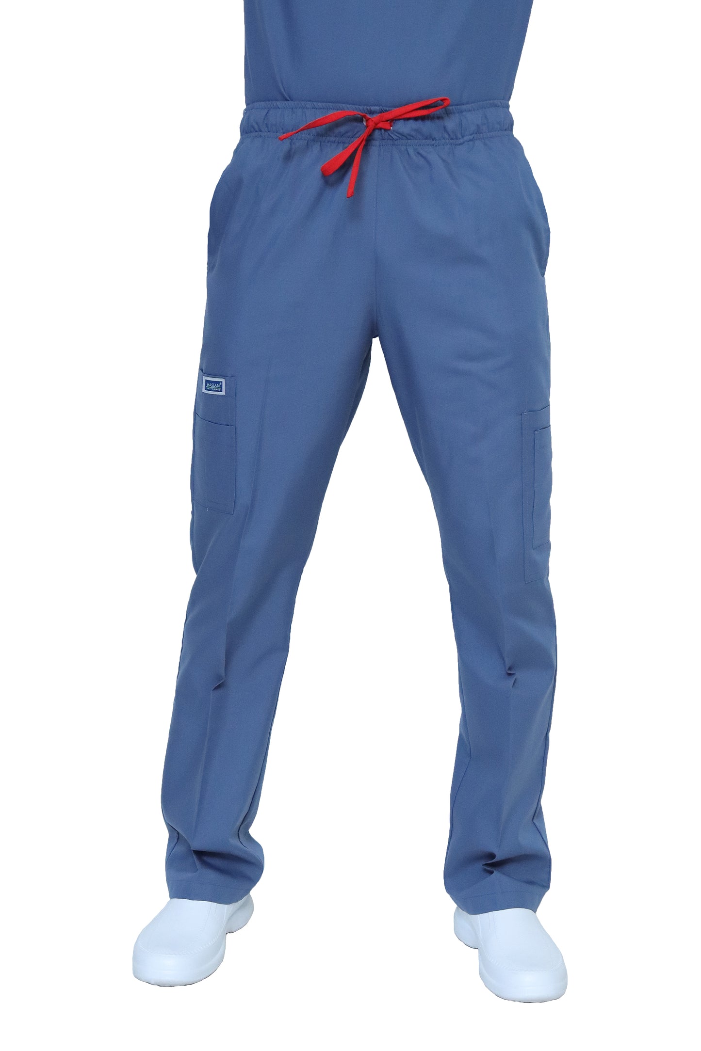 Conjunto SET Filipina y Pantalón HA-25 -Color ACERO/ROJO- HOMBRE-HASSAN Uniformes