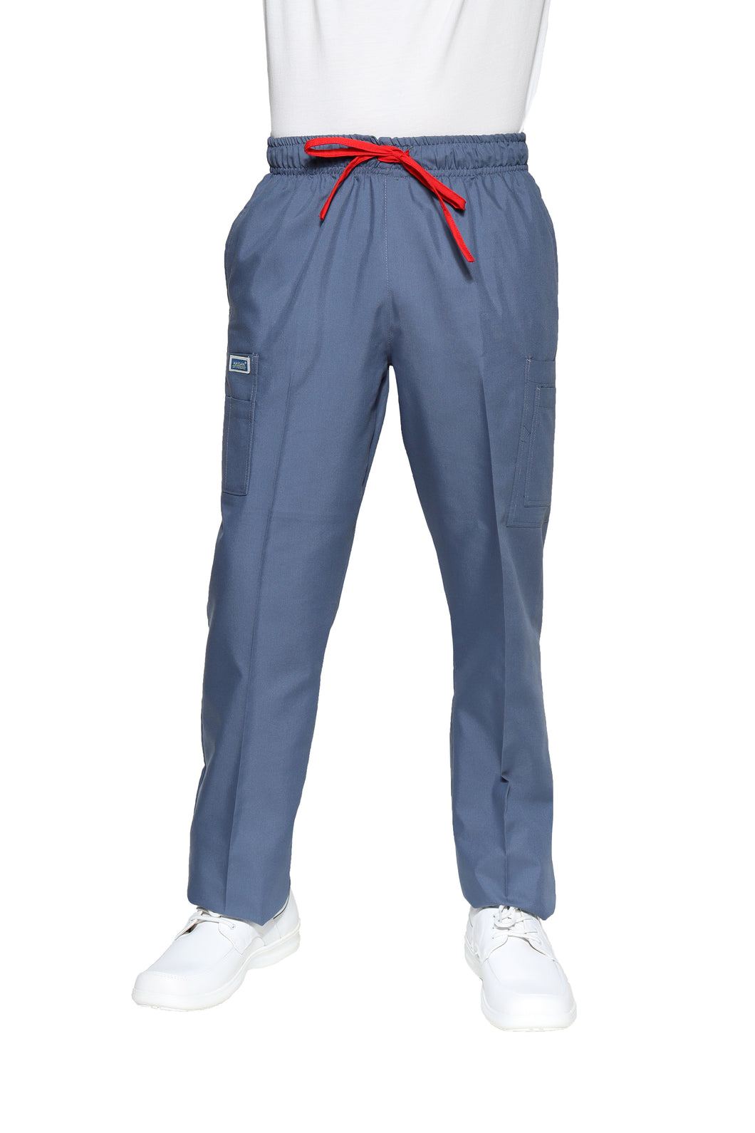 Pantalón Pant HA-25P-TELA SPORT-Color ACERO/ROJO-HOMBRE-HASSAN Uniformes