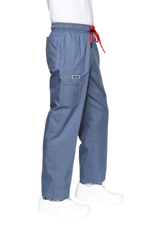 Pantalón Pant HA-25P-TELA SPORT-Color ACERO/ROJO-HOMBRE-HASSAN Uniformes