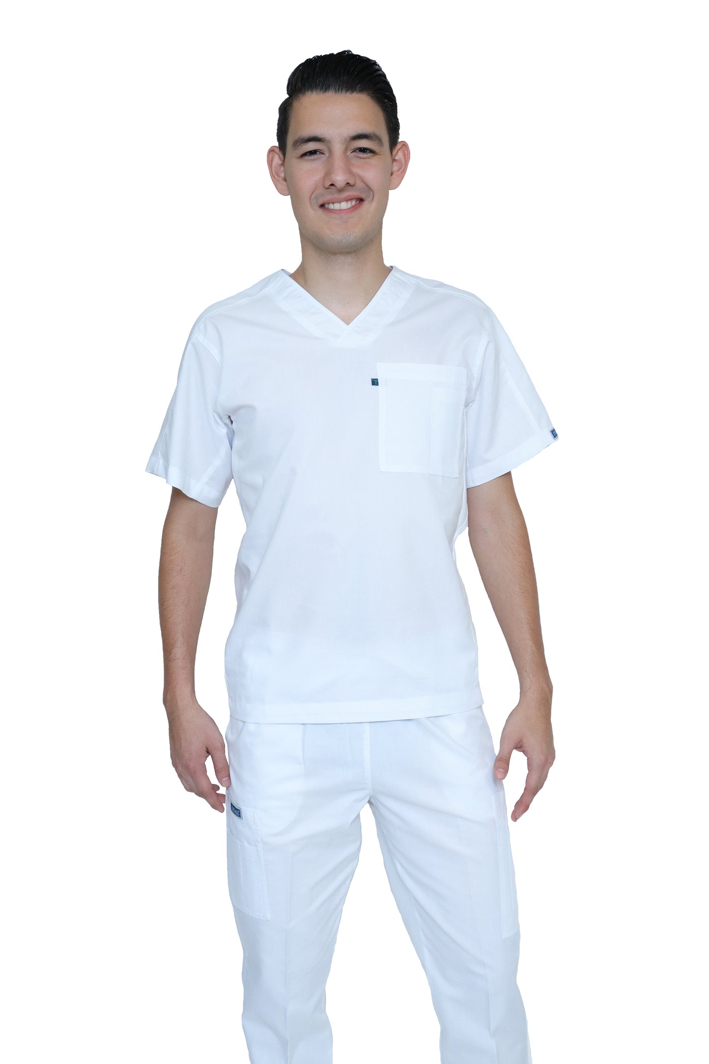Conjunto SET Filipina y Pantalón HA-25 -Color BLANCO- HOMBRE-HASSAN Uniformes