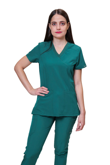 Conjunto SET Filipina y Pantalón JOGGER EV-04 Tatita REPELENTE A FLUIDOS-Color VERDE PASTO Dama-Ana Isabel Uniformes
