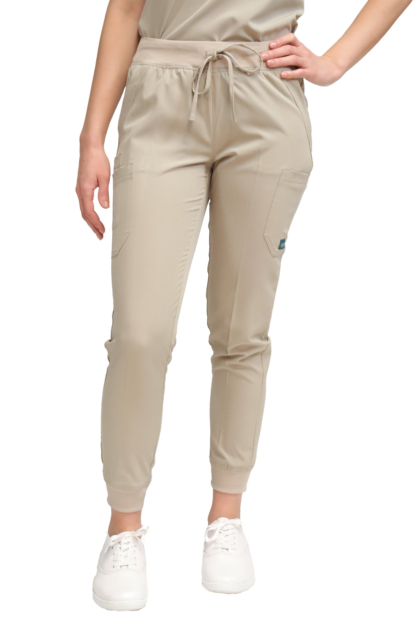 Conjunto SET Filipina y Pantalón JOGGER EV-04 Tatita REPELENTE A FLUIDOS-Color KAKI Dama-Ana Isabel Uniformes