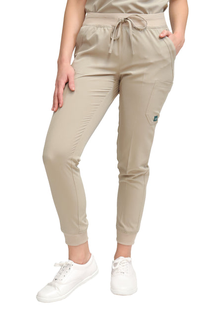 Conjunto SET Filipina y Pantalón JOGGER EV-04 Tatita REPELENTE A FLUIDOS-Color KAKI Dama-Ana Isabel Uniformes