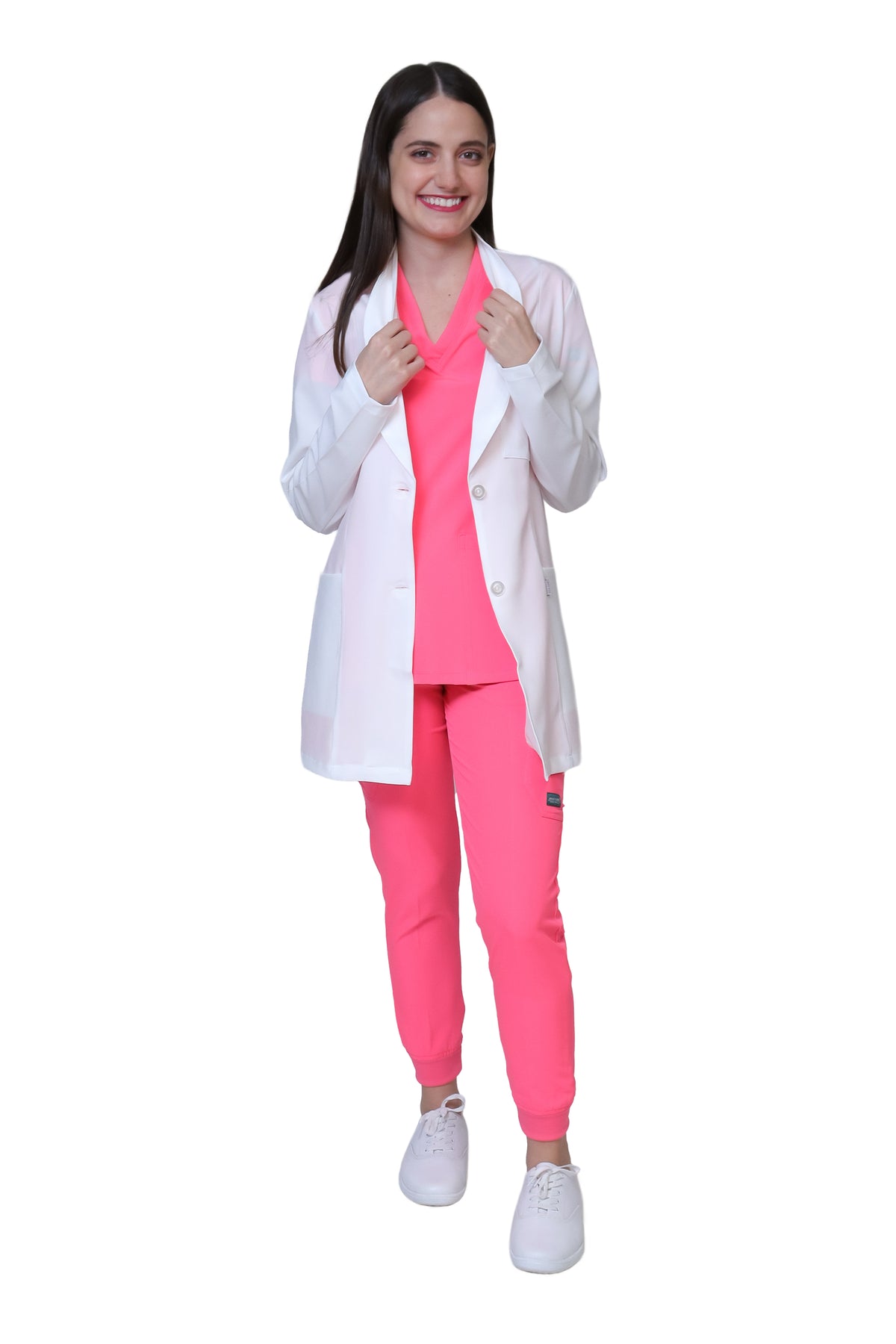 KIT Estudiantes - Bata Doble Stretch Repelente a Fluidos y Conjunto Quirúrgico Repelente con Pant Recto