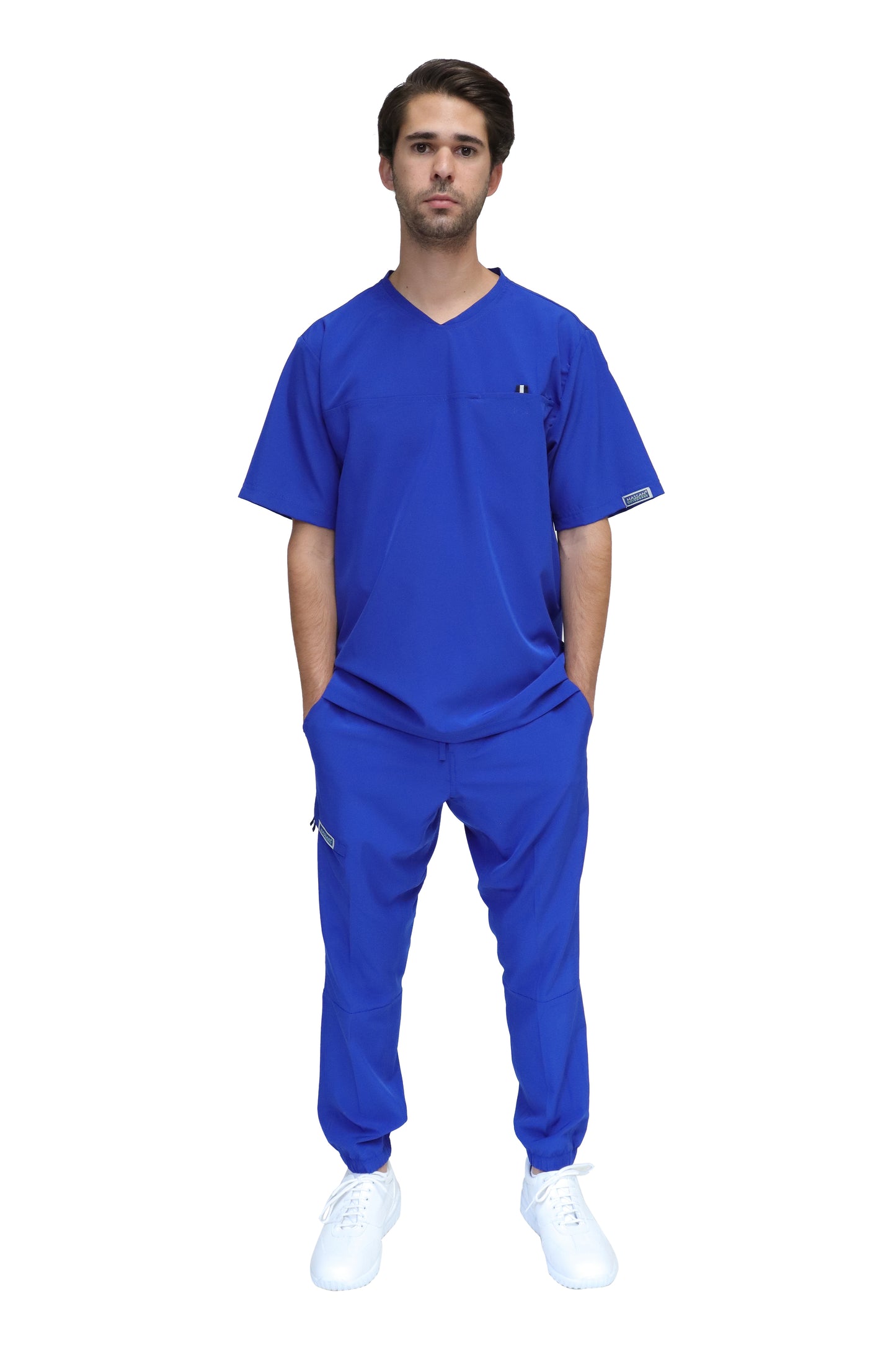 Conjunto SET Filipina y Pantalón JOGGER EA-04 REPELENTE A FLUIDOS-Color AZUL GALACTICO HOMBRE-HASSAN Uniformes