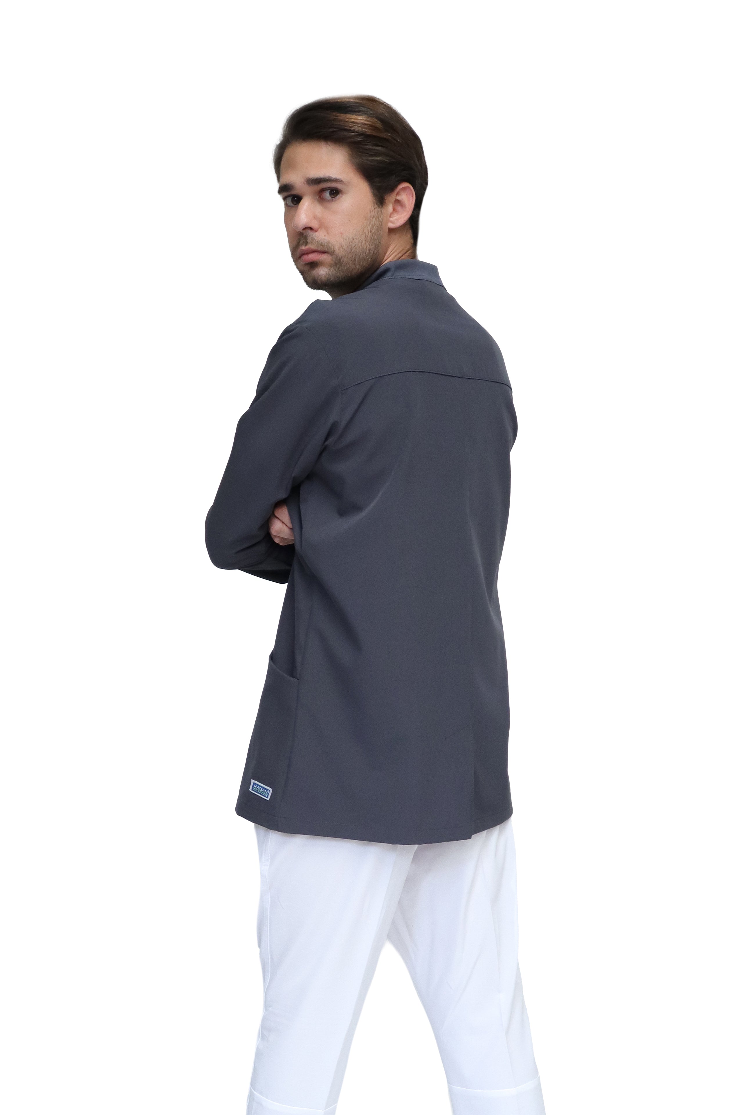 CHAMARRA WARM UP DOBLE STRETCH CON CIERRE con REPELENTE A FLUIDOS para Hombre - EA-06
