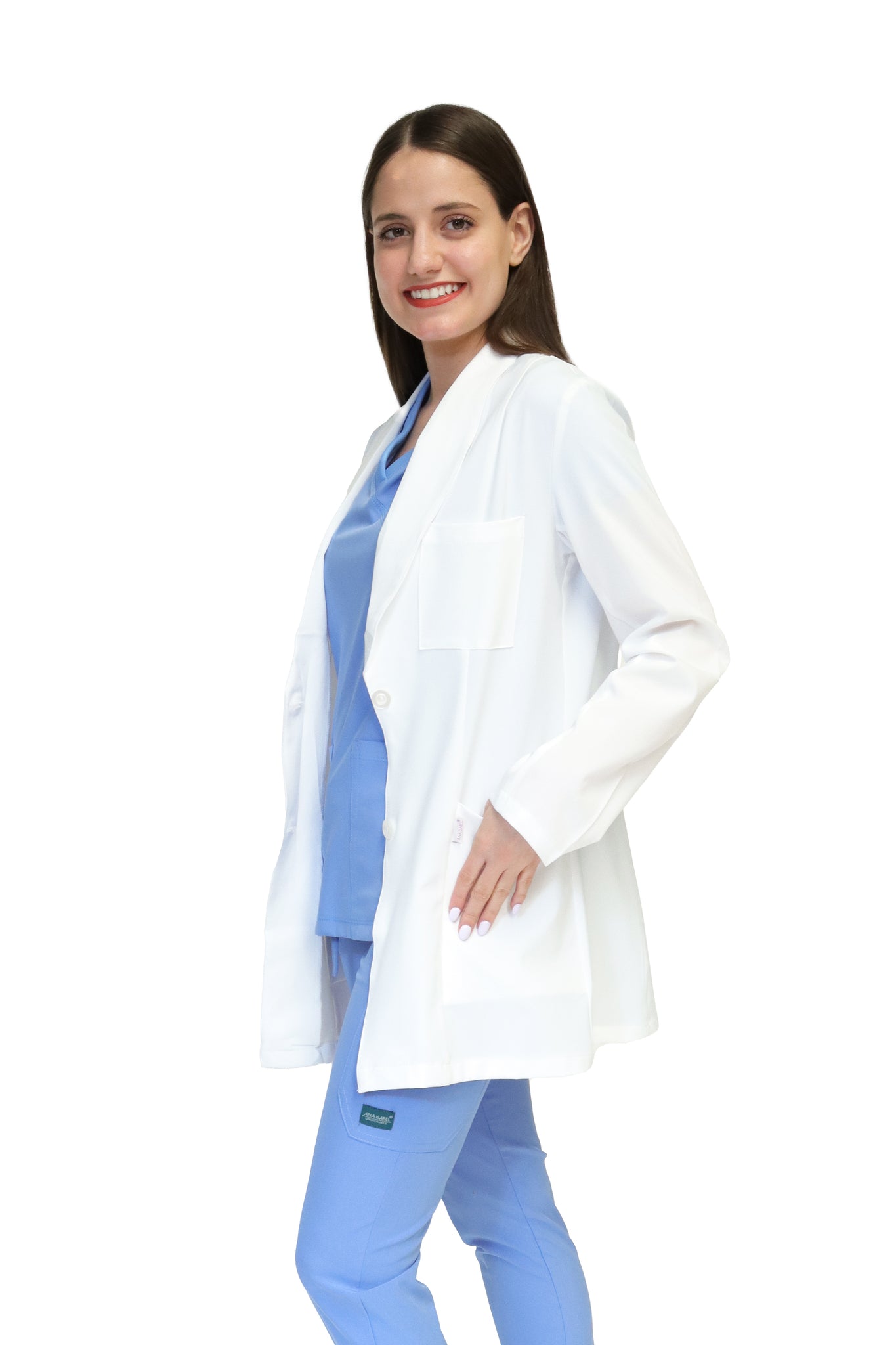 Bata Médica Dama Clínica Mujer Blanca Figuras - Bata Ceci – Medicci  Uniformes Médicos