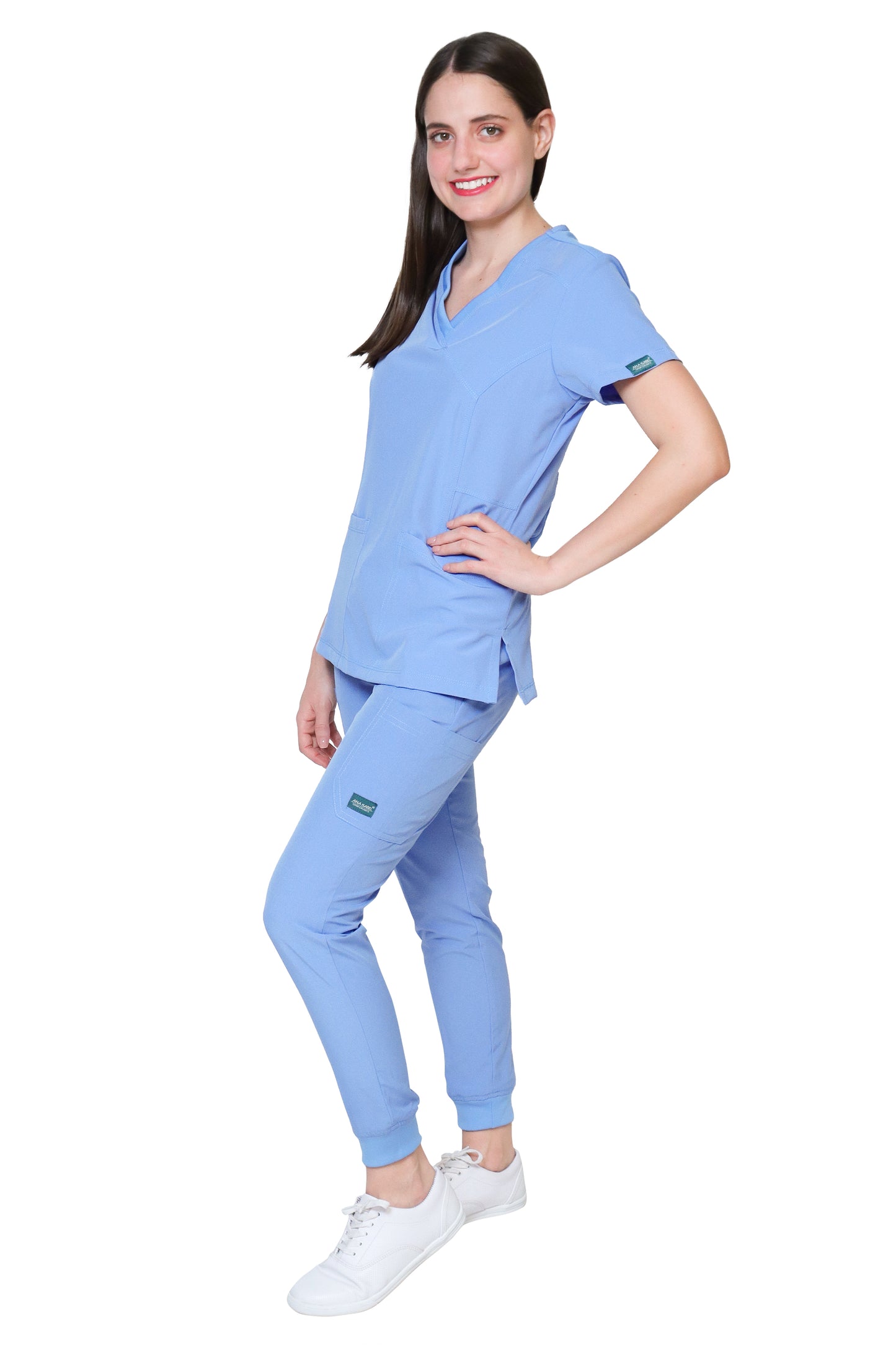 Conjunto SET Filipina y Pantalón JOGGER EV-04 Tatita REPELENTE A FLUIDOS-Color FRANCIA Dama-Ana Isabel Uniformes