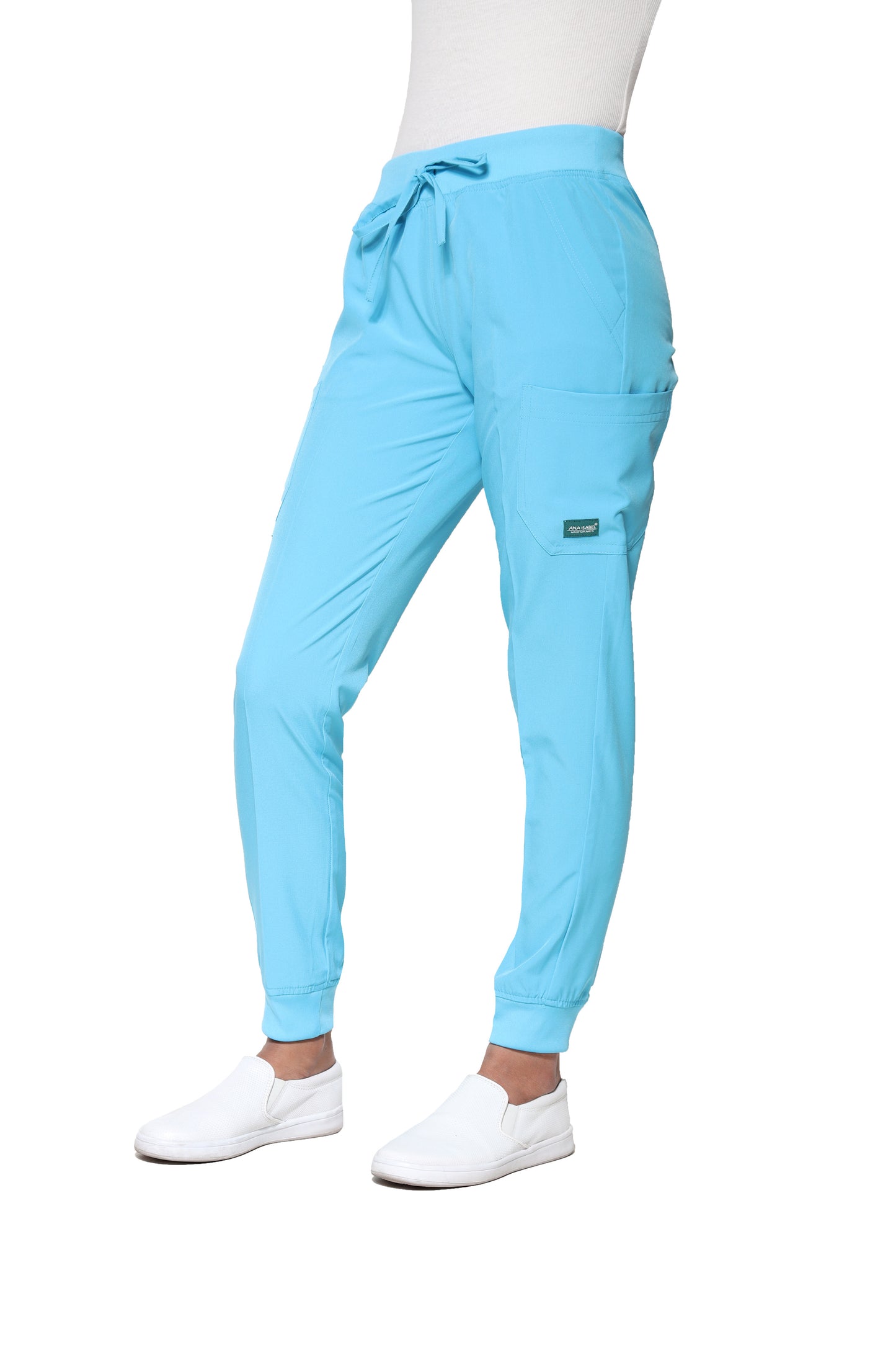 Conjunto SET Filipina y Pantalón JOGGER EV-04 Tatita REPELENTE A FLUIDOS-Color AQUA Dama-Ana Isabel Uniformes