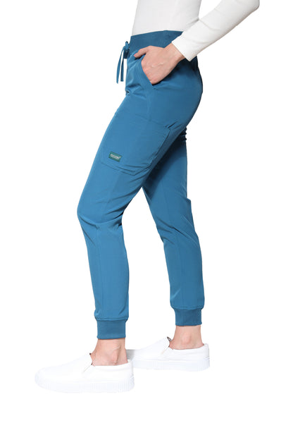 Conjunto SET Filipina y Pantalón JOGGER EV-04 Tatita REPELENTE A FLUIDOS-Color CARIBE Dama-Ana Isabel Uniformes