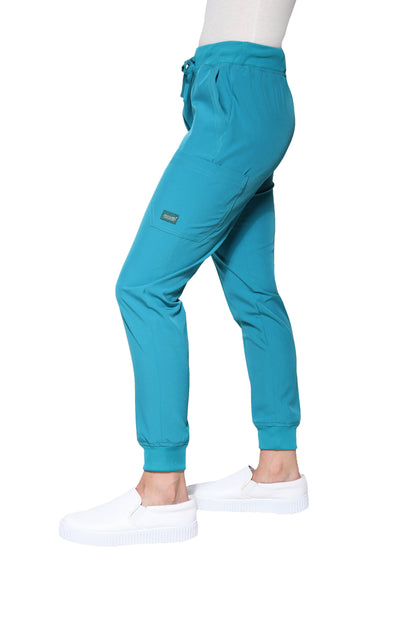 Conjunto SET Filipina MANGA LARGA y Pantalón JOGGER EV-16 Tatita REPELENTE A FLUIDOS-Color VERDE Dama-Ana Isabel Uniformes