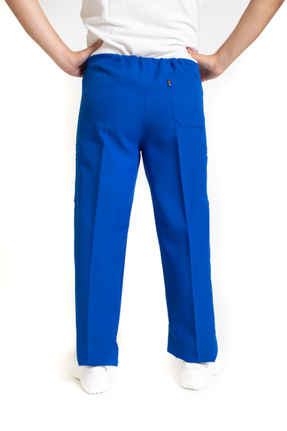 Conjunto SET Filipina MANGA LARGA y Pantalón JP-14 UNISEX-Color AZUL REY-JUANPA