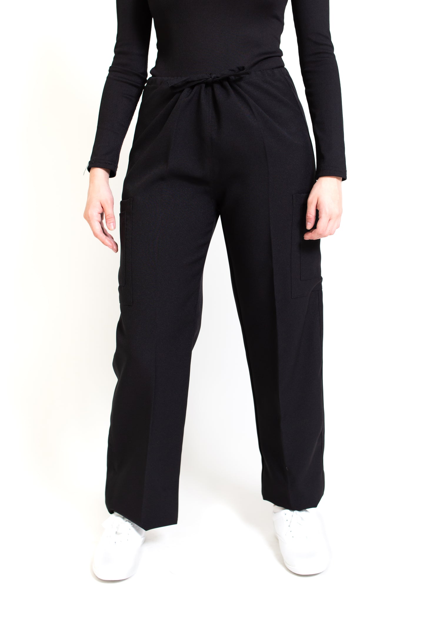 Conjunto SET Filipina y Pantalón JP-13 UNISEX-Color NEGRO-JUANPA