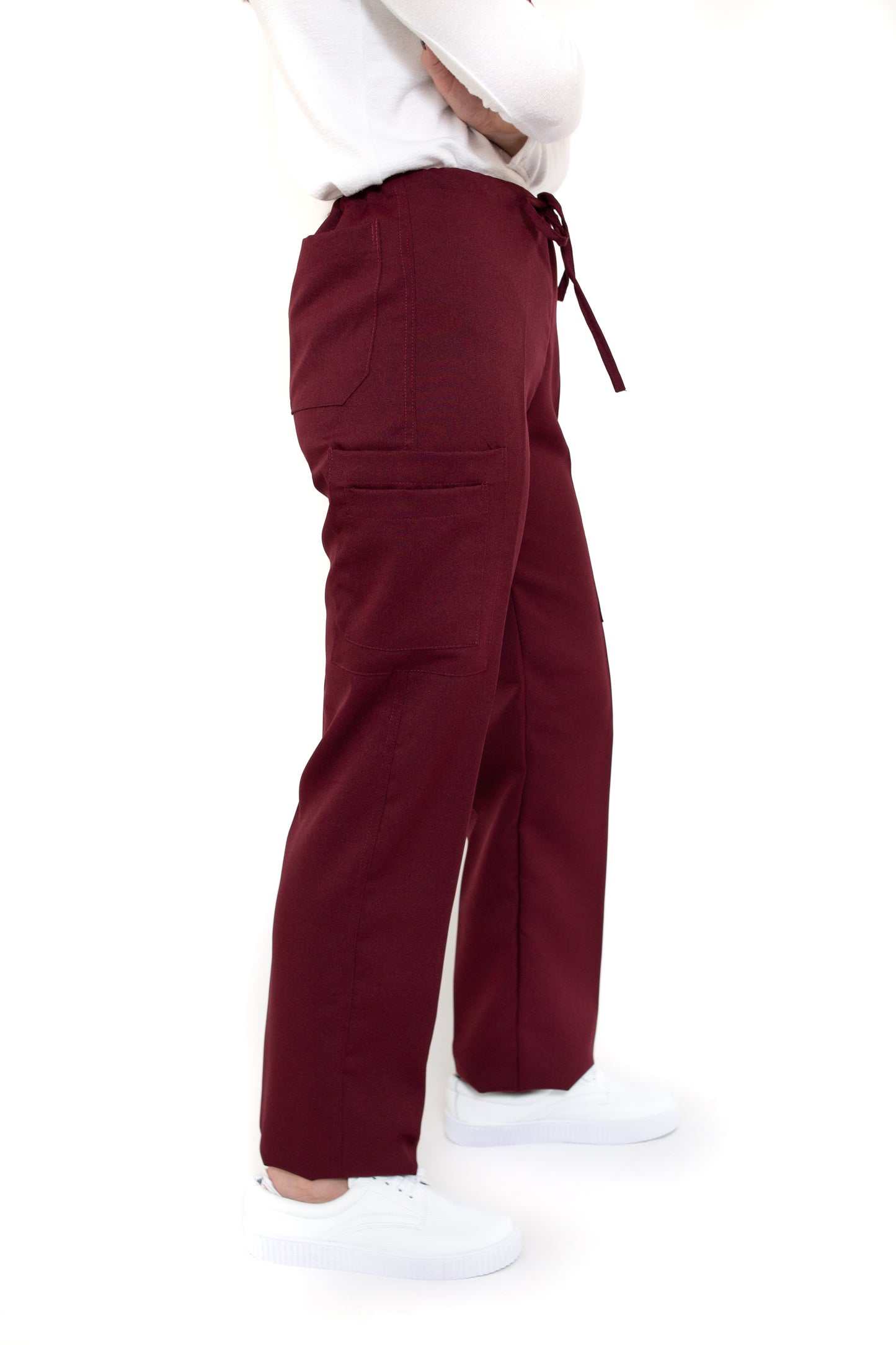 Conjunto SET Filipina MANGA LARGA y Pantalón JP-14 UNISEX-Color VINO-JUANPA