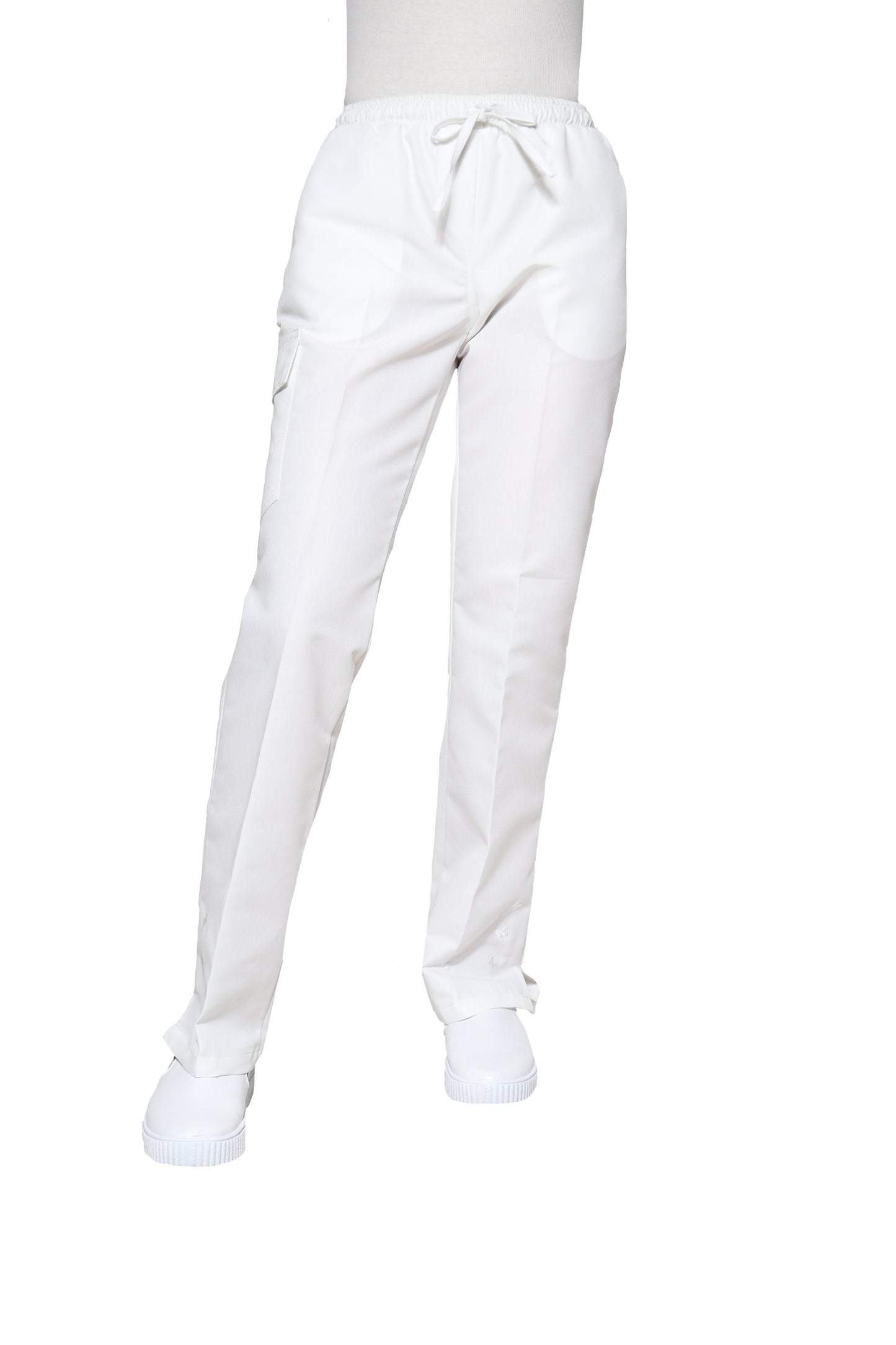 Conjunto SET Filipina y Pantalón KA-56 MARIPOSITAS -Color BLANCO- Dama- KAREN MEDICAL FASHION