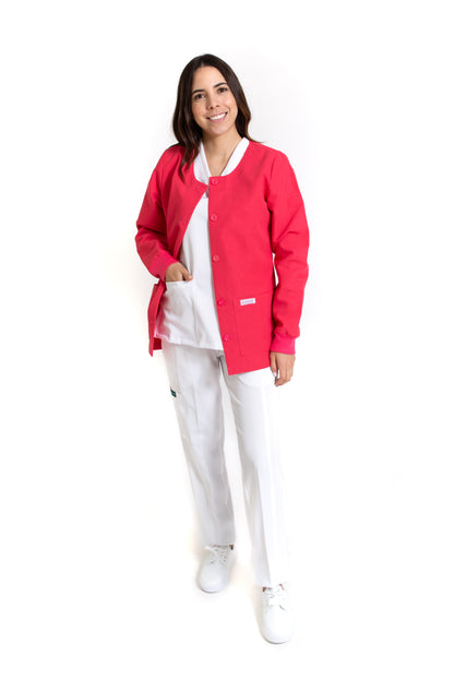 WARM UP Chamarra Médica - Salida de Hospital - para Dama - Color FIUSHA- KA-38 KAREN MEDICAL FASHION