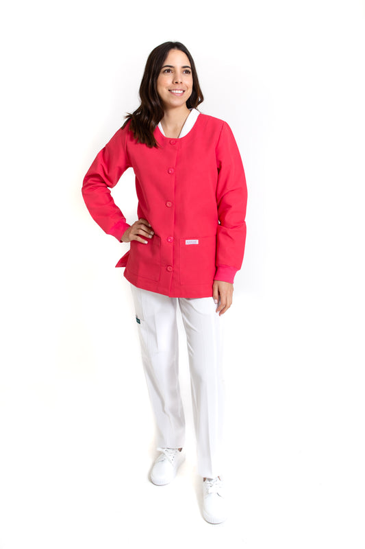 WARM UP Chamarra Médica - Salida de Hospital - para Dama - Color FIUSHA- KA-38 KAREN MEDICAL FASHION