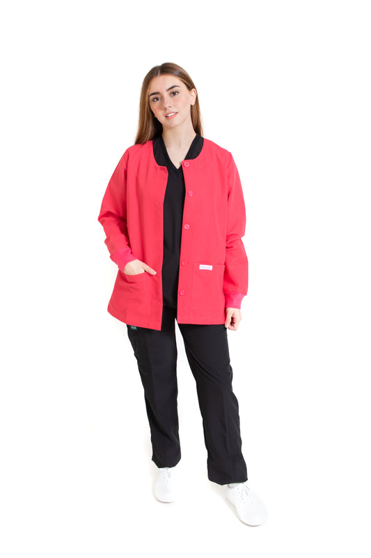 WARM UP Chamarra Médica - Salida de Hospital - para Dama - Color FIUSHA- KA-38 KAREN MEDICAL FASHION