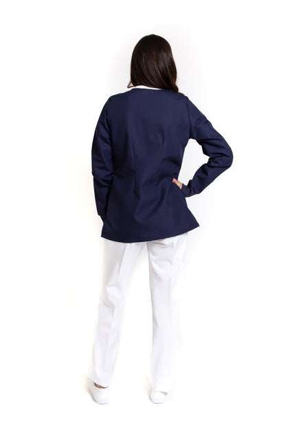 WARM UP Chamarra Médica - Salida de Hospital - para Dama - Color MARINO- KA-38 KAREN MEDICAL FASHION