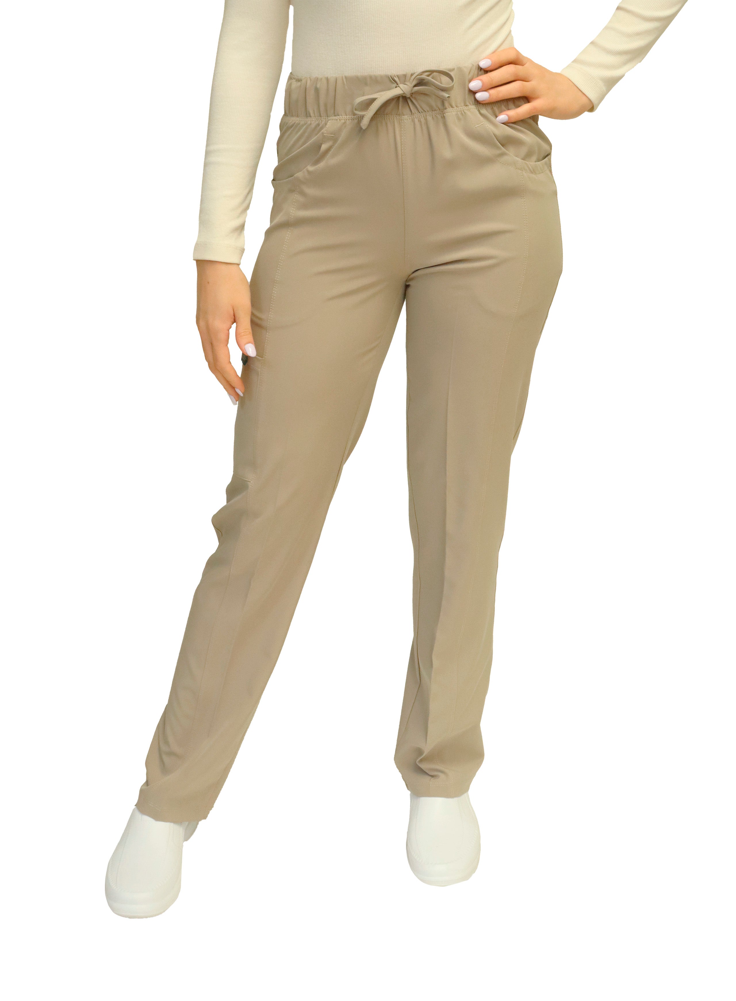 PANTALONES COLOR KAKI DAMA EV-120-EV-125 – ANA ISABEL UNIFORMES