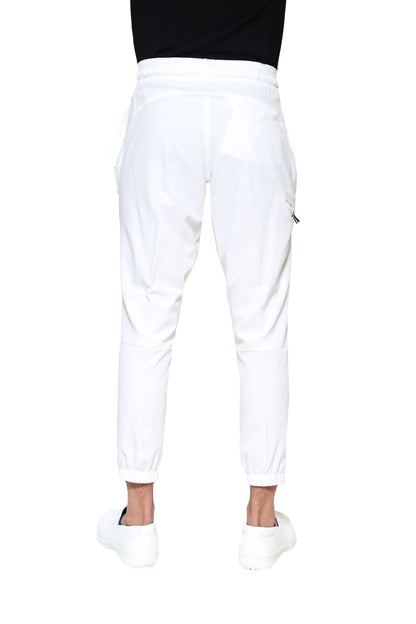 Conjunto SET Filipina MANGA LARGA y Pantalón JOGGER EA-03 REPELENTE A FLUIDOS-Color BLANCO HOMBRE-HASSAN Uniformes
